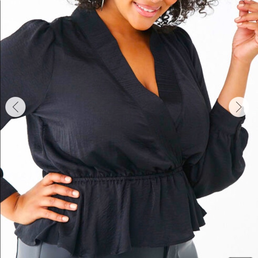 Forever 21 Plus Size Flounce Hem Top 🦹‍♀️